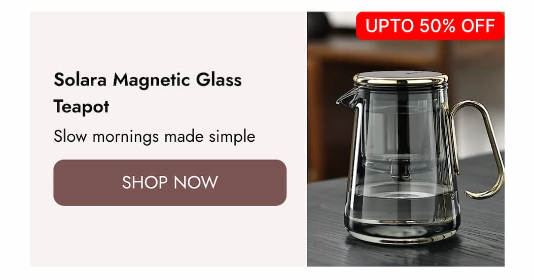 Solara   Magnetic   Glass   Teapot