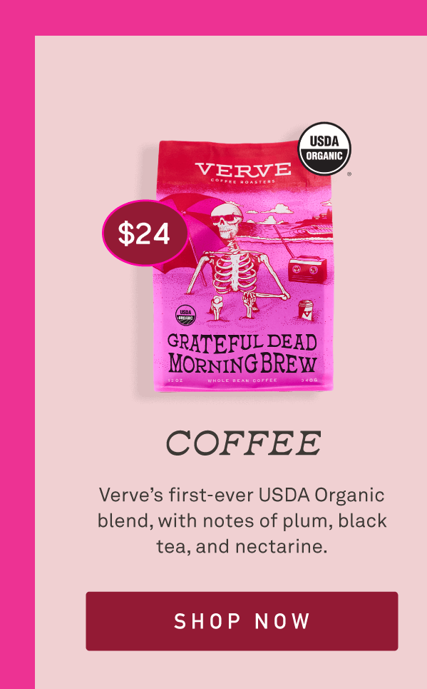 Verve’s first-ever USDA Organic blend—featuring naturally processed Ethiopian coffee with notes of plum, black tea, and nectarine.