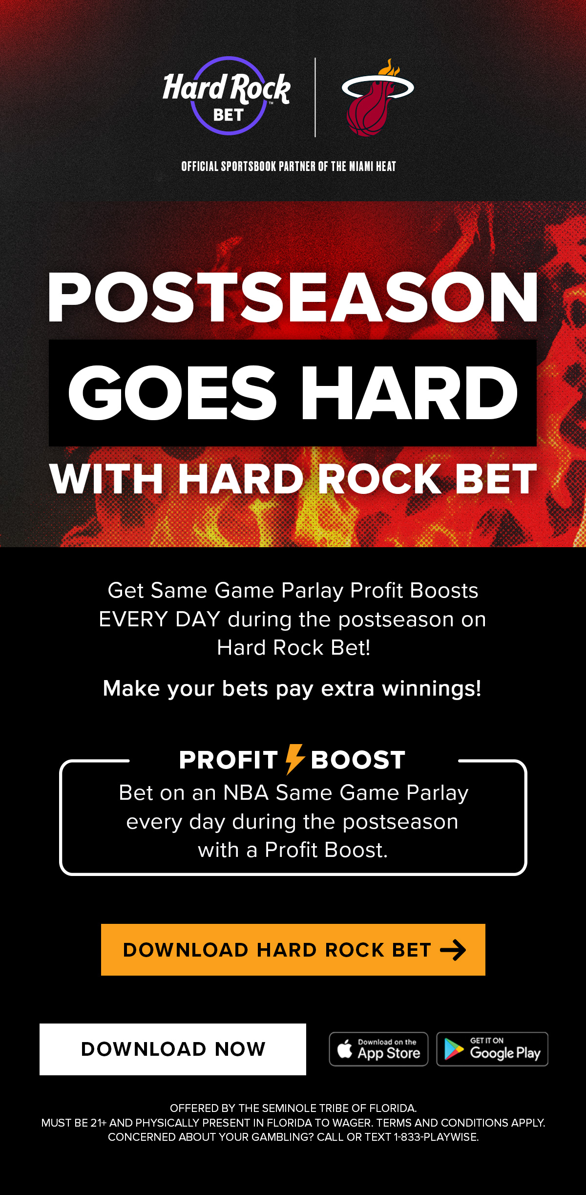 Postseason Goes Hard with Hard Rock Bet | Download Now