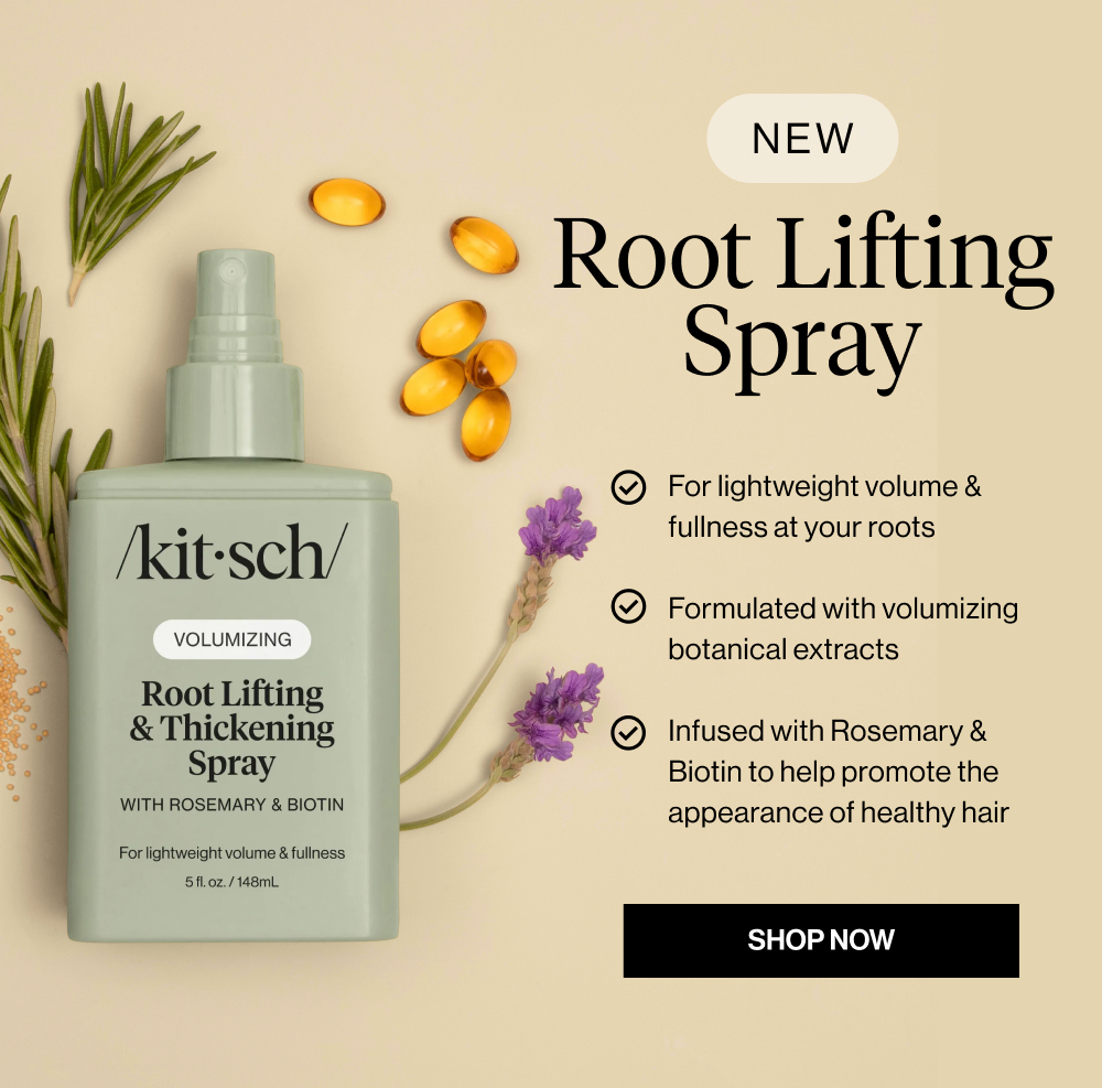 Root Lifting Spray. For lightweight volume & fullness at your roots  Formulated with volumizing botanical extracts  Infused with Rosemary & Biotin to help promote the appearance of healthy hair
