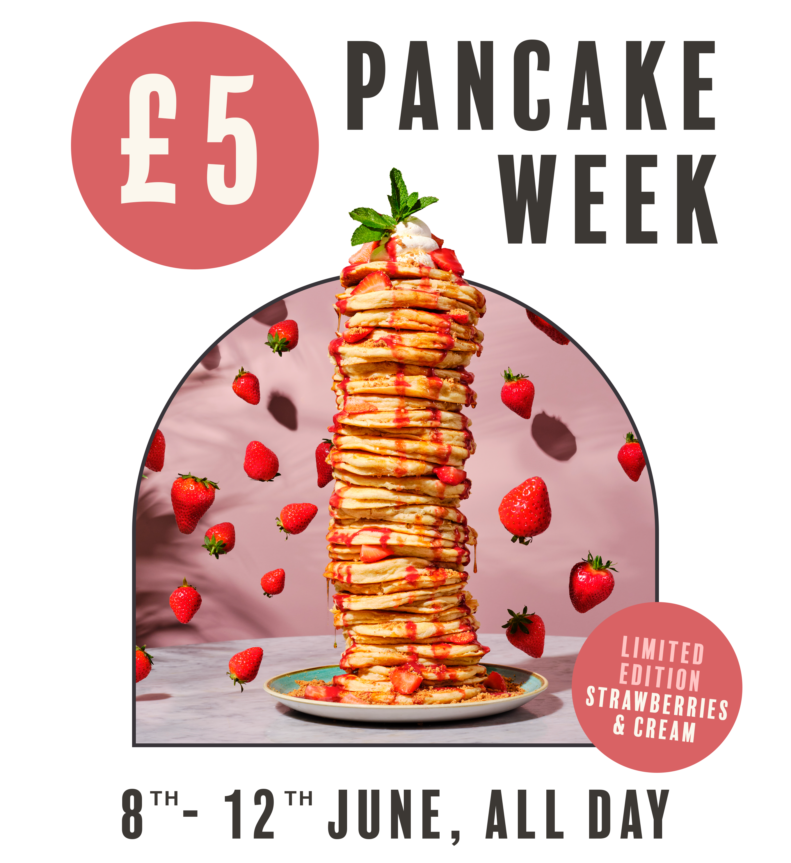 £5 Pancake Week 8th- 12th June All Day
