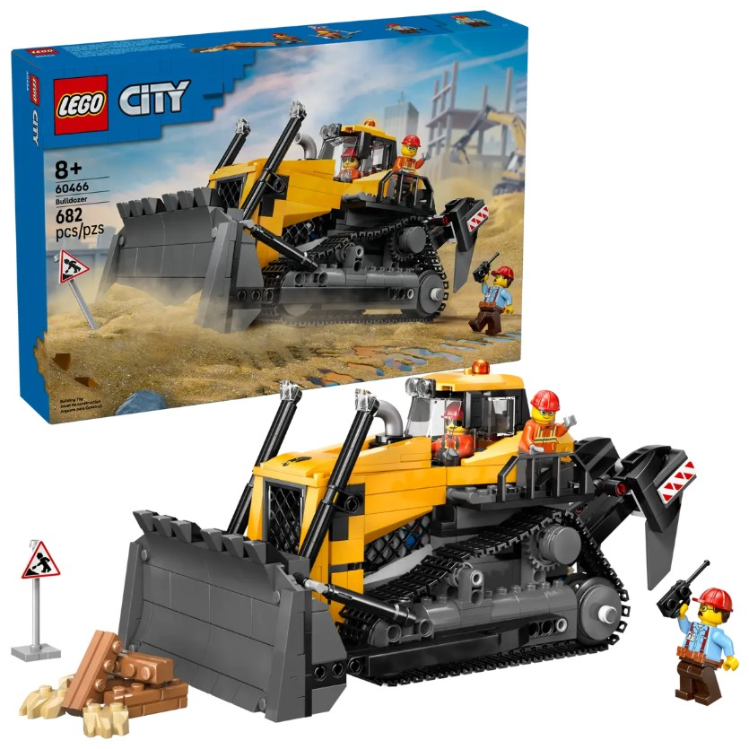 Image of LEGO City Yellow Bulldozer 60466