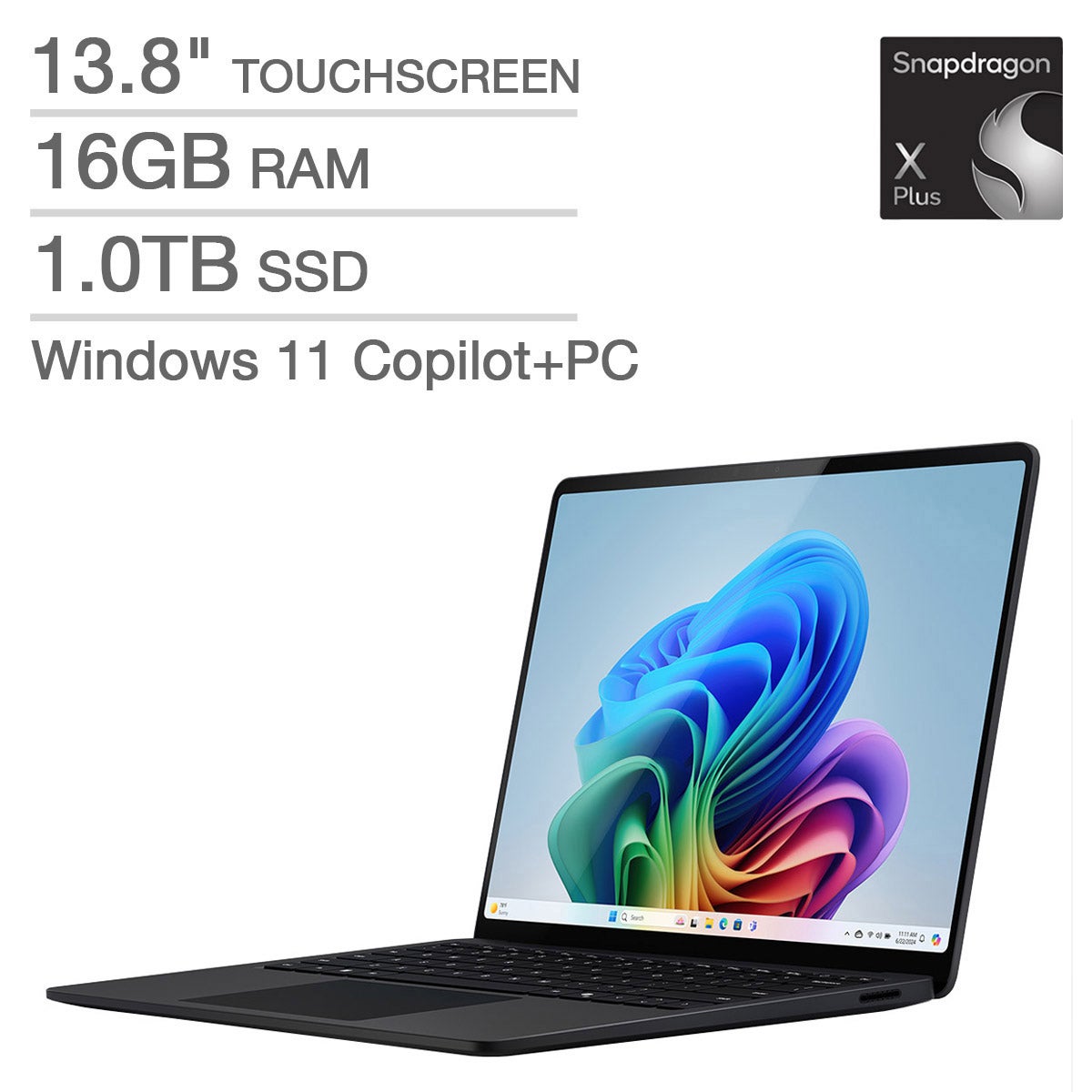 Microsoft Surface Laptop Copilot+ PC 13.8-inch - Qualcomm Snapdragon X Plus 16GB Memory, 1 TB SSD