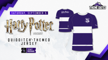Purchase Harry Potter™ ticket package on Saturday, September 5 to receive limited-edition Rockies themed Quidditch jersey.