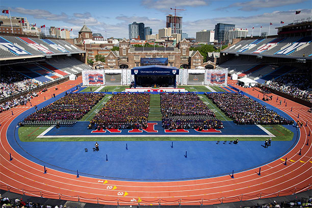 Crowds gathered at last year's Commencement on Franklin Field.