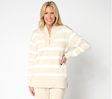 Belle by Kim Gravel Regular ScubaLuxe Half Zip Tunic