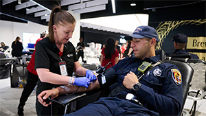 Allegiant Stadium hosts blood drive