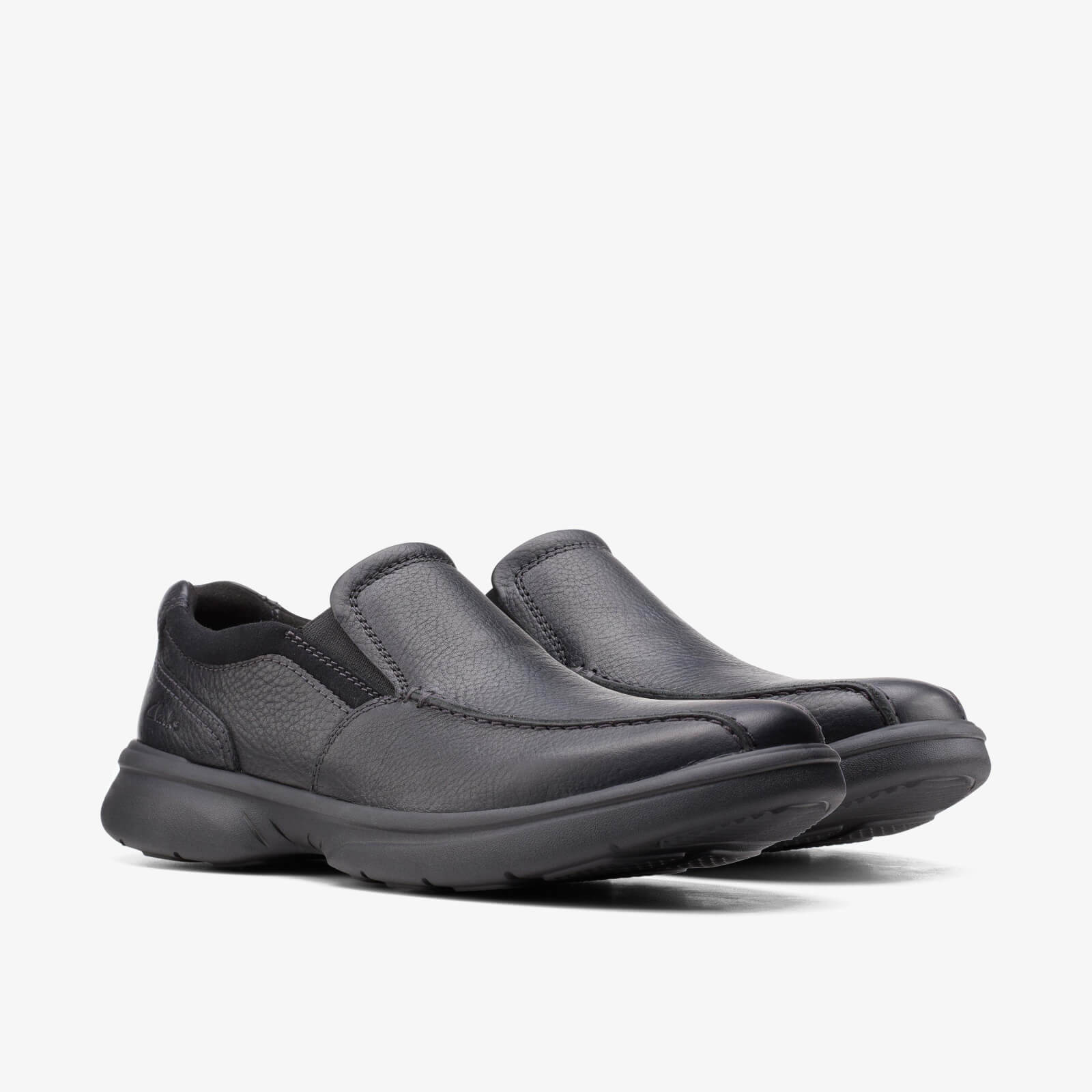 Bradley Step Black Tumbled Leather