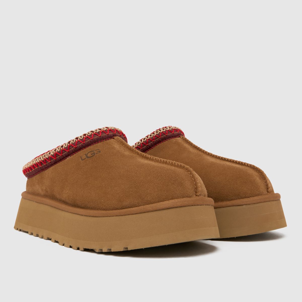 An image of a pair of UGG Tazz II slippers in chestnut