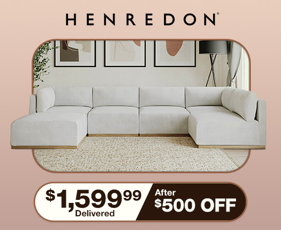 Henredon Murphy Fabric Modular Sectional with Ottoman $1599.99 delivered after $500 off