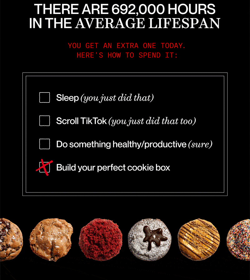 There are 692,000 hours in the average lifespan