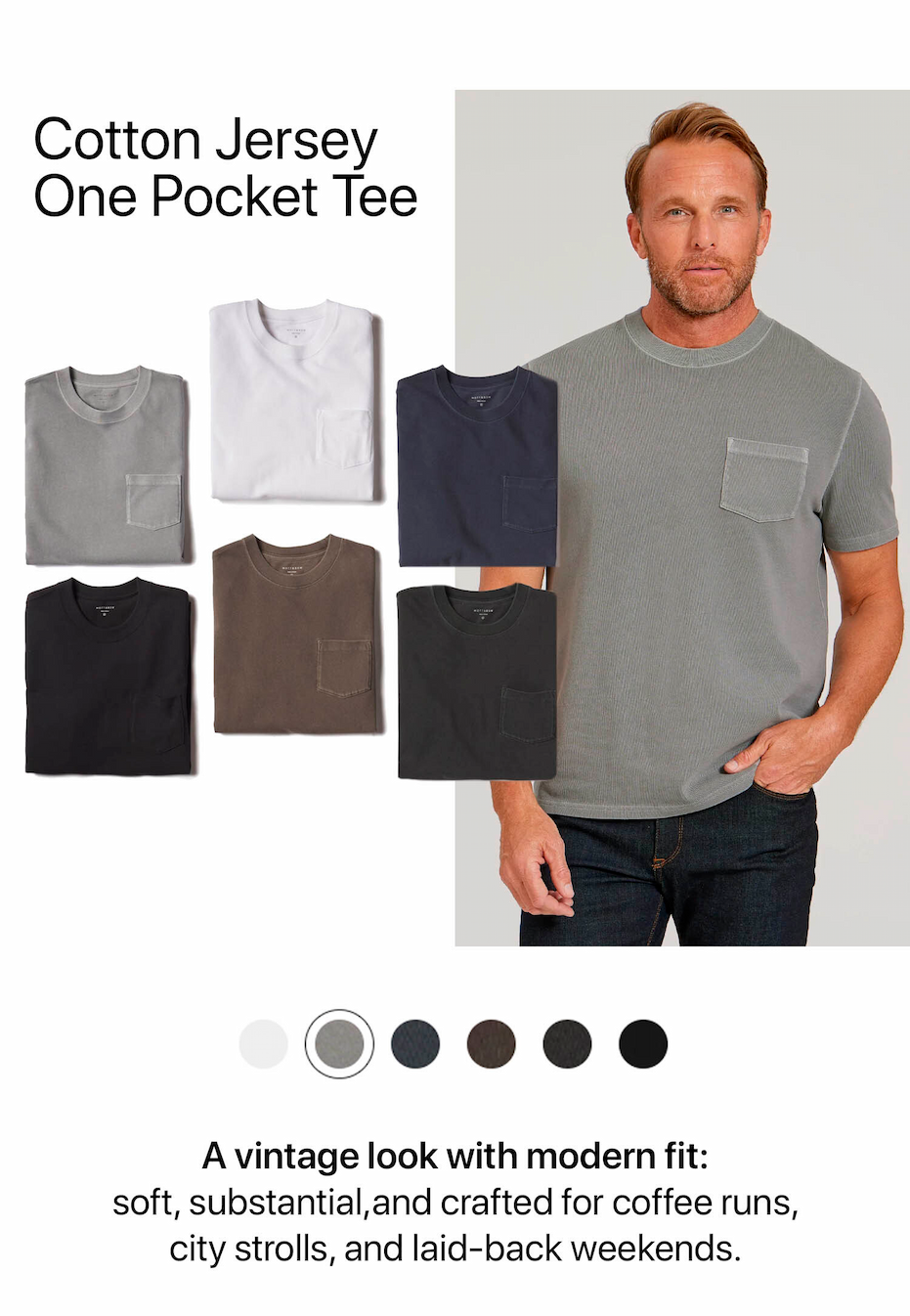 Cotton Jersey One Pocket Tee
