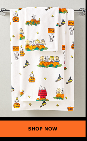 Shop Now. Peanuts Great Pumpkin Halloween Portuguese Cotton Bath Towels