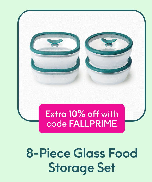 8-Piece Glass Food Storage Set