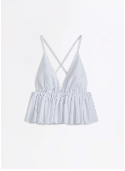 Parachute Ruffle Camisole White