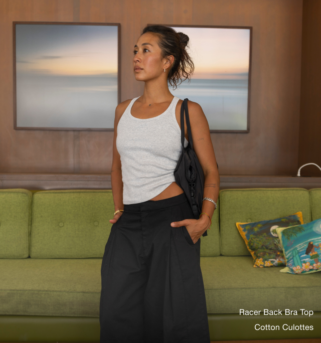 Banner 1 Racer Back Bra Top & Cotton Culottes
