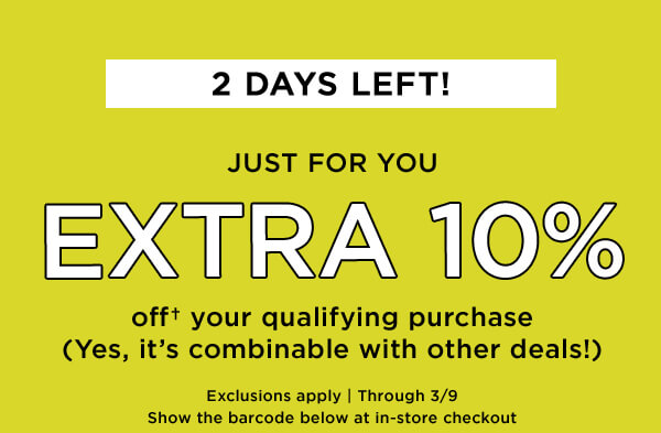 Extra 10% off