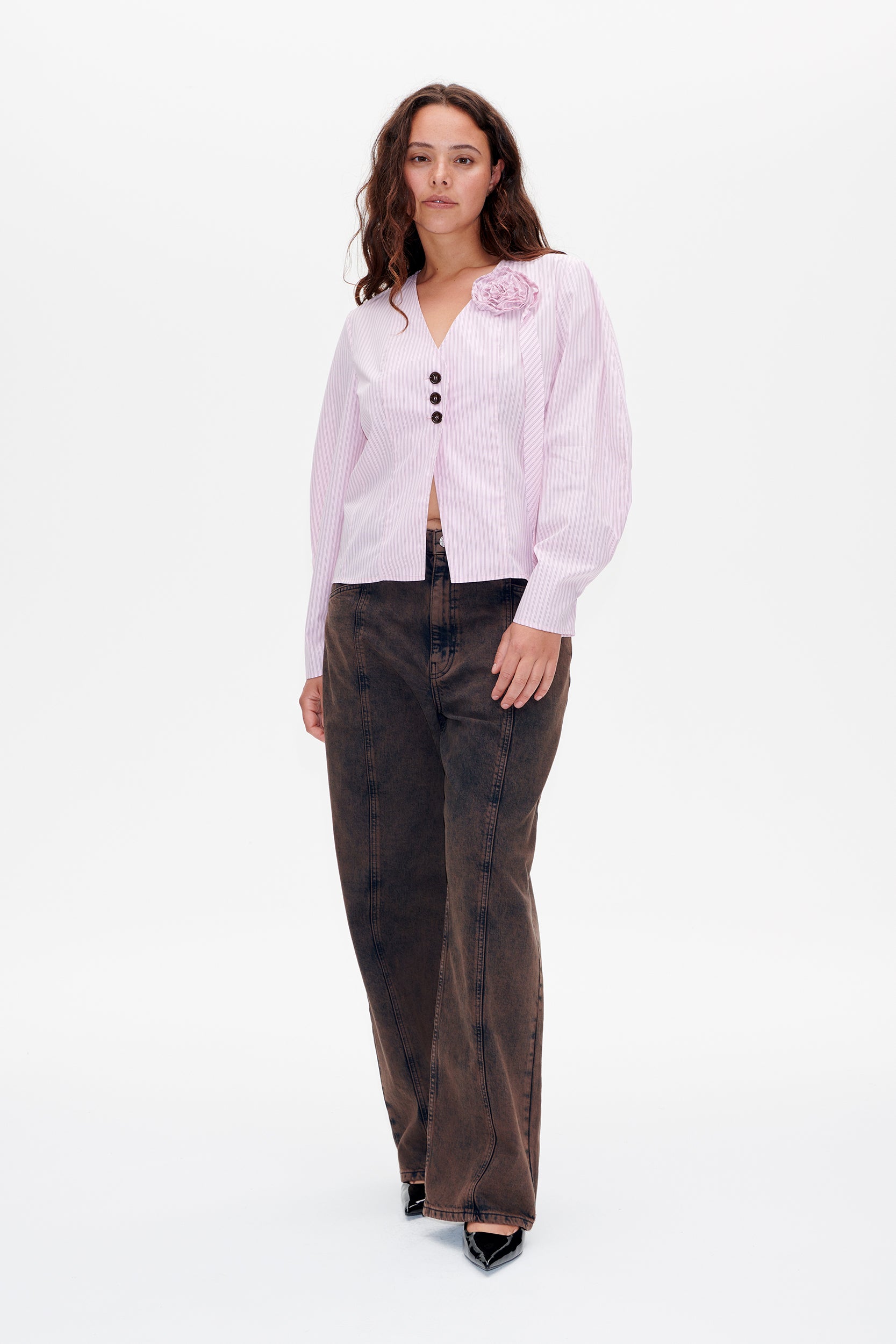 Image of MILLEA SHIRT | Lilac Snow Stripe