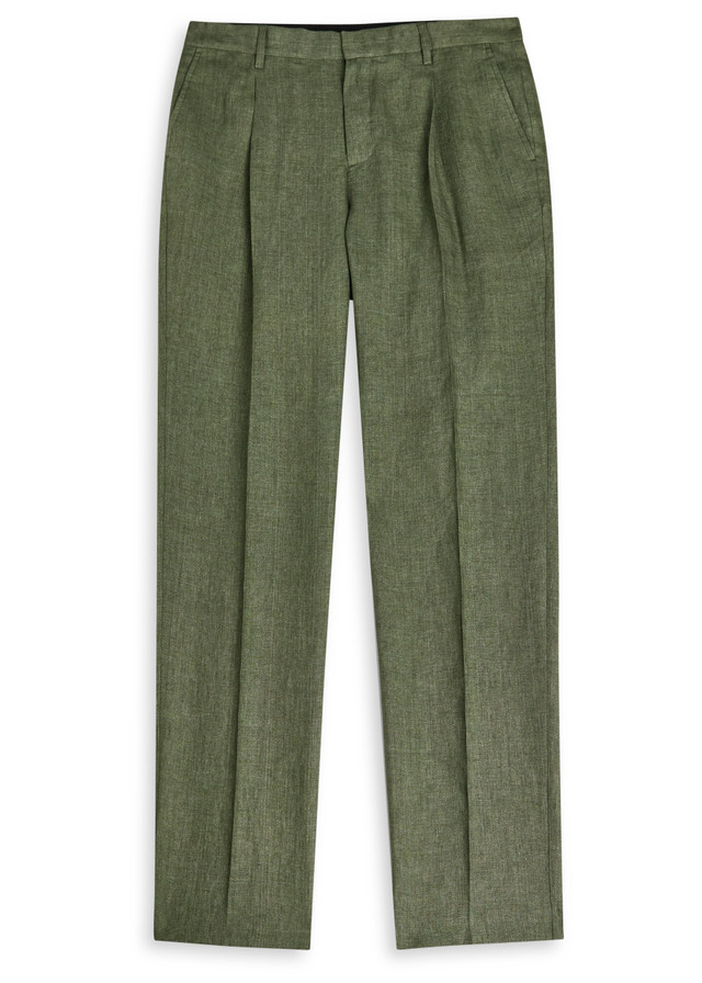 SUNSPEL Tapered-leg linen trousers