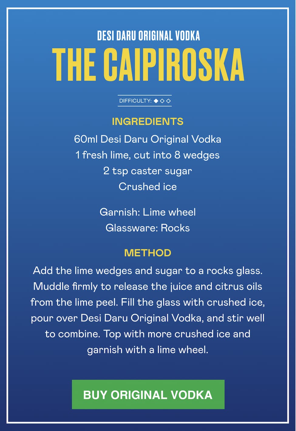 CAIPIROSKA Recipe