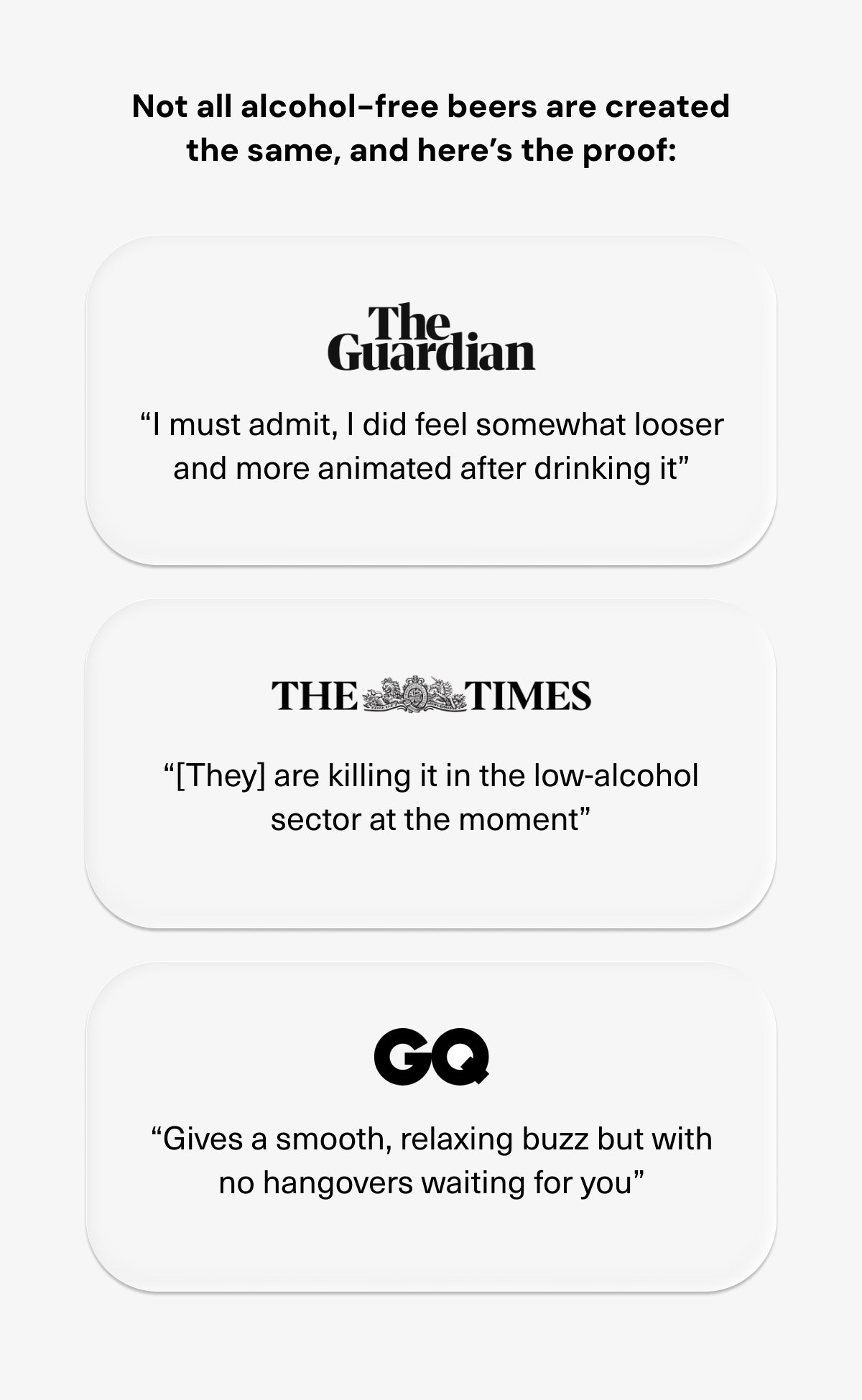 Not all AF beers are created the same, and here`s the proof - The Guardian, The Times and CQ LOVE US!