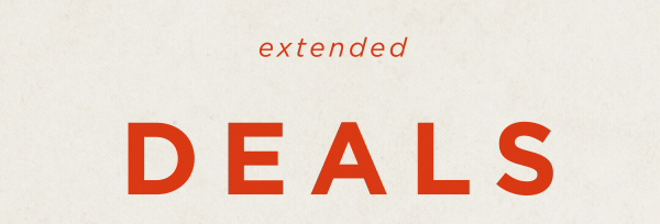extended Memorial Day Deals