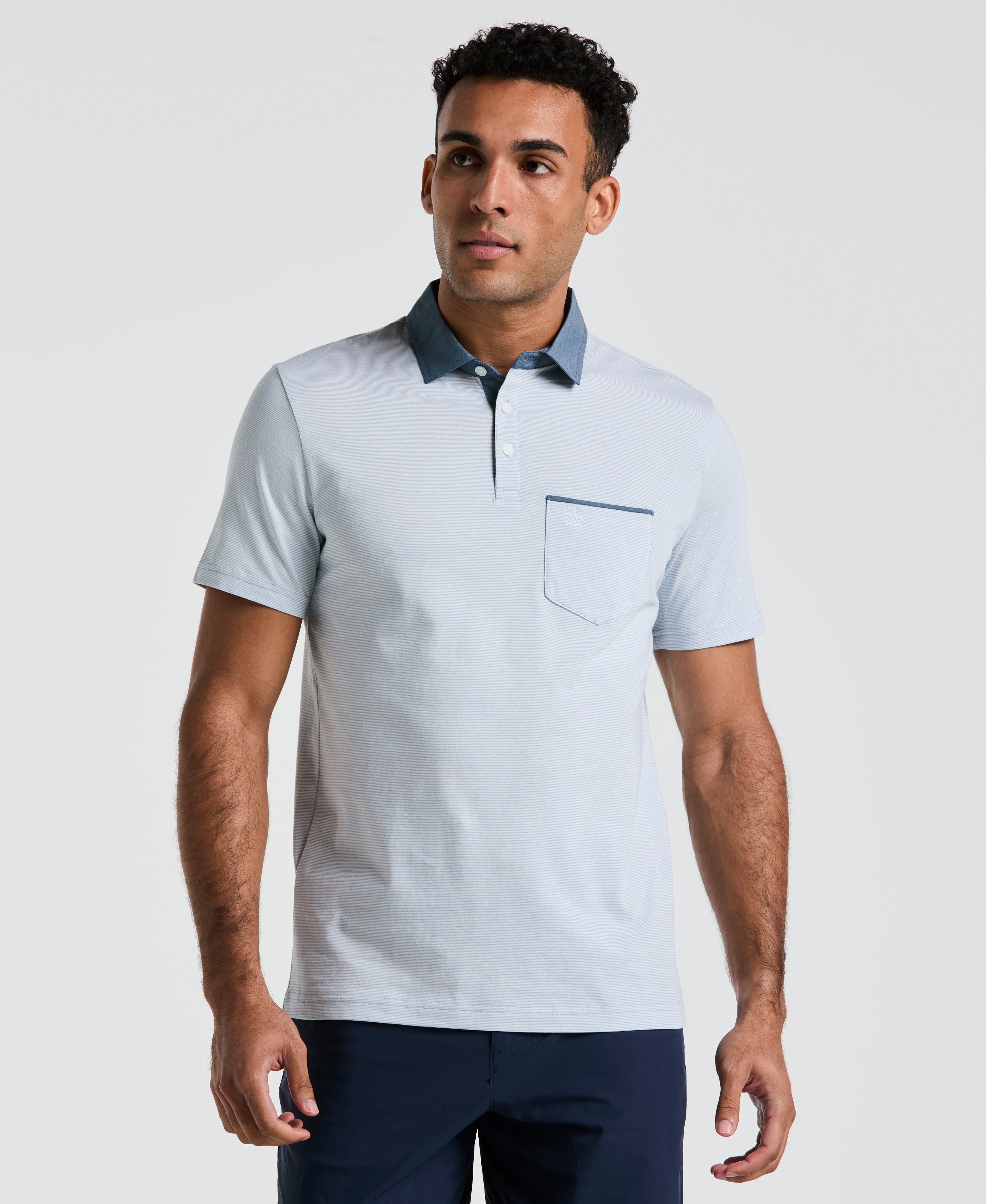 Image of Chambray Stripe Polo
