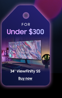For Under $300: 34" ViewFinity S5 - Buy now