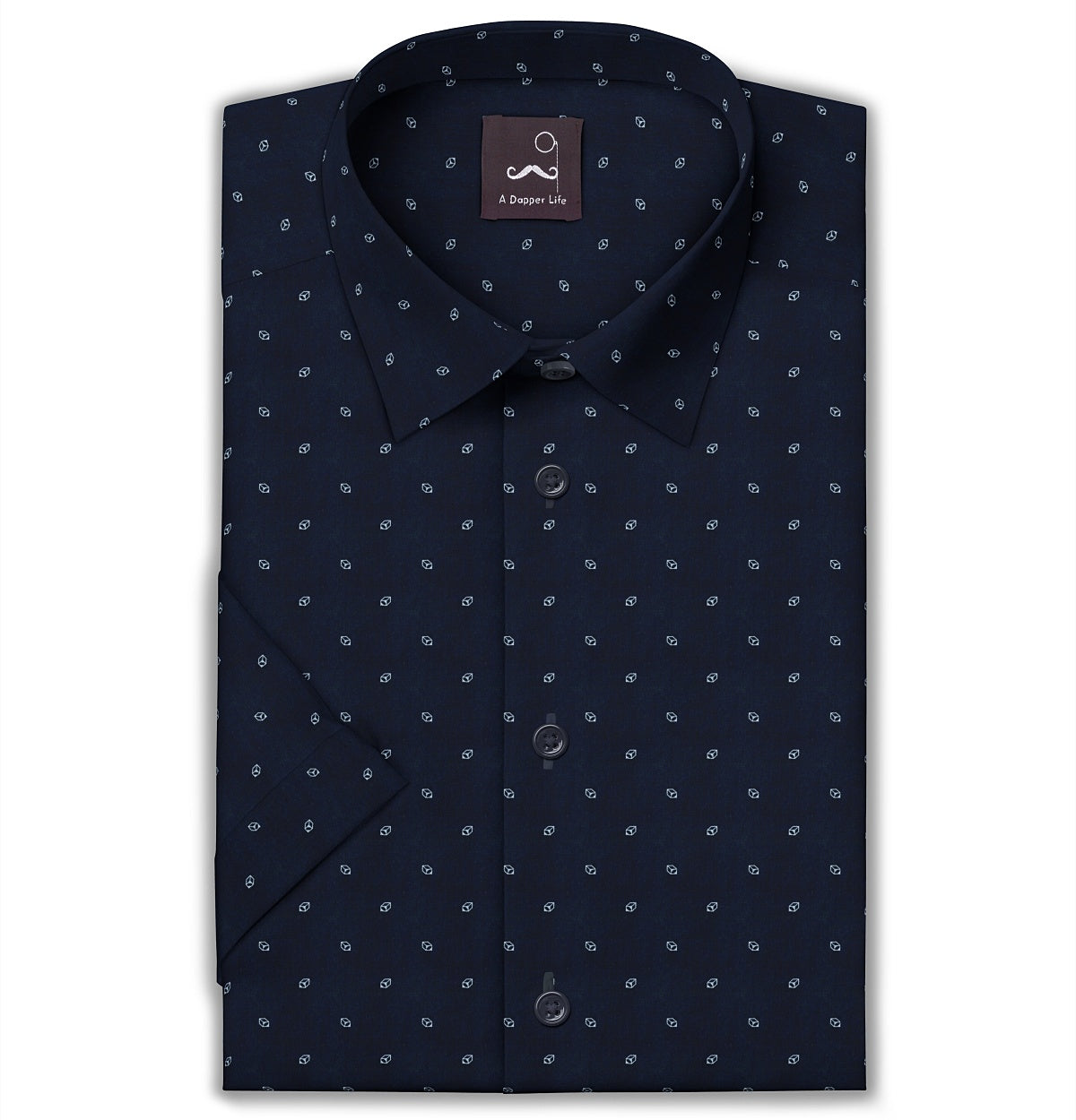 Image of Pure Cotton - Short Sleeve - Navy Prism