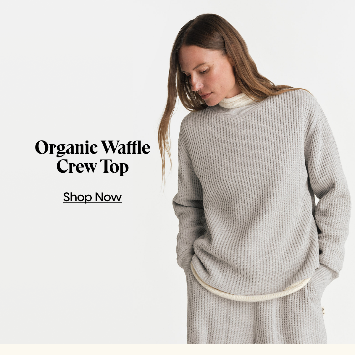 Organic Waffle Crew Top | Shop Now