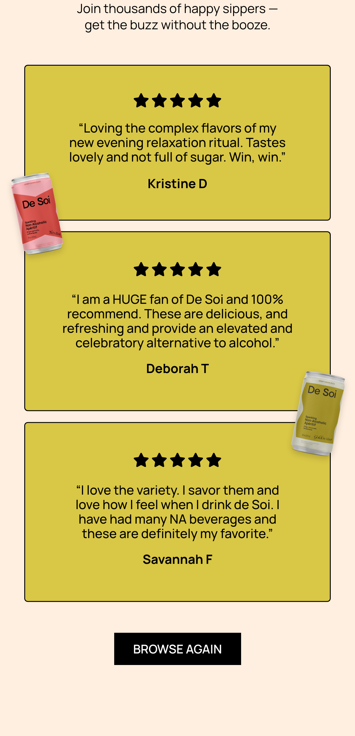 Join thousands of happy sippers - get the buzz without the booze.