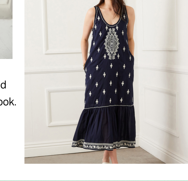 Embroidered Sleeveless Midi Dress