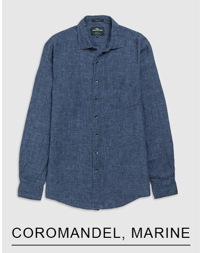 Shop Coromandel Sports Fit Shirt, Marine online and instore at Rodd & Gunn