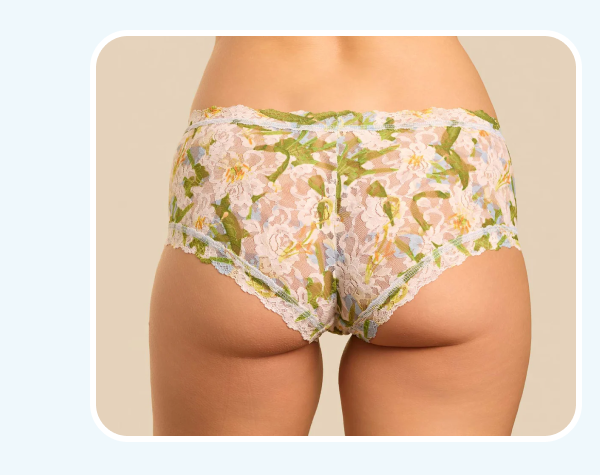 Printed Signature Lace® Boyshort Absolute-Lilly Blue