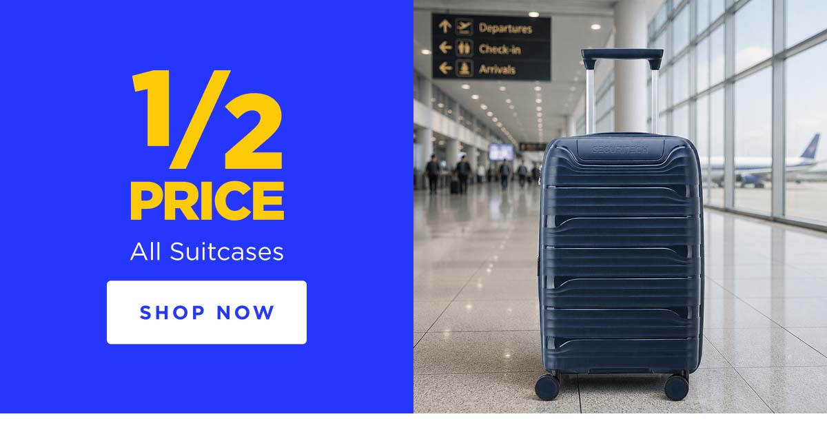 1/2 Price All Suitcases