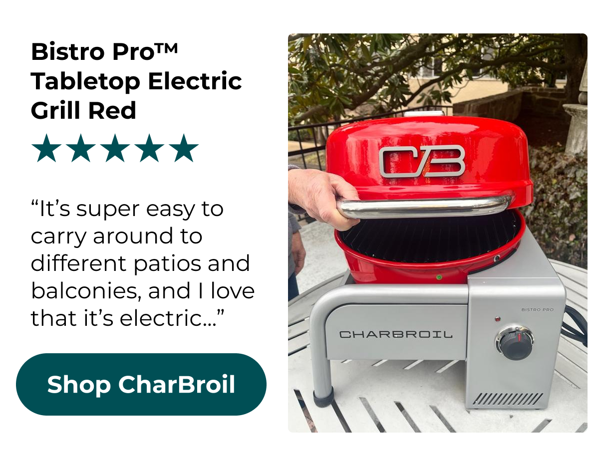 Bistro Pro™️ Tabletop Electric Grill Red