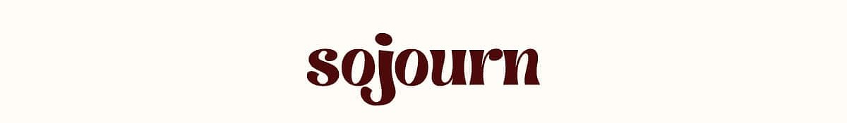 Sojourn written in a stylized font on a light background.