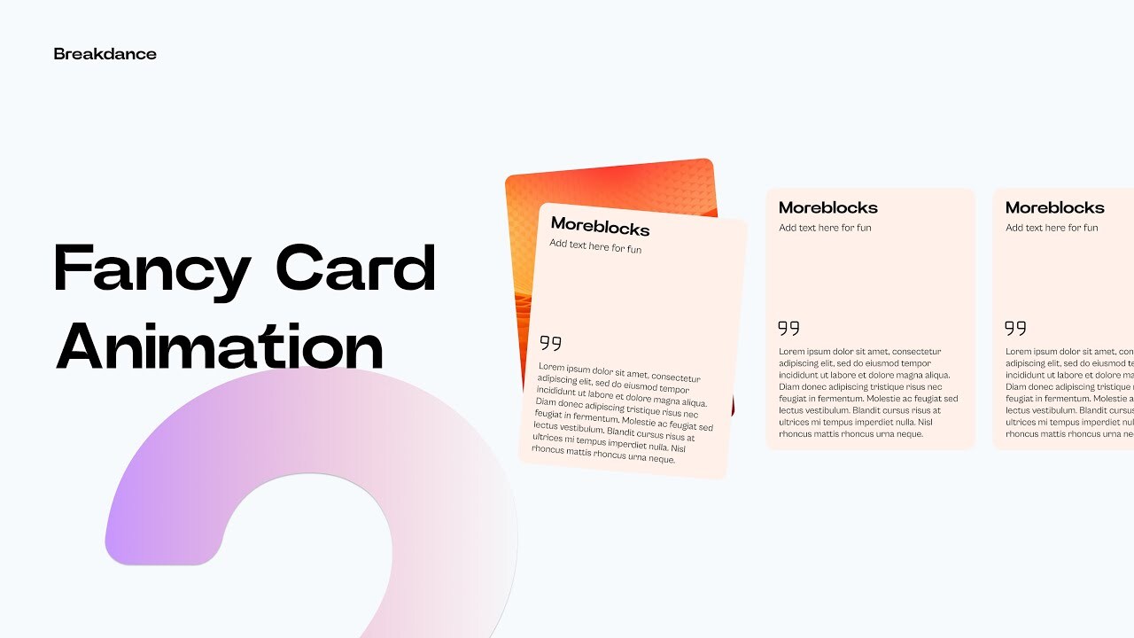 No-Code Fancy Card Animation with Breakdance