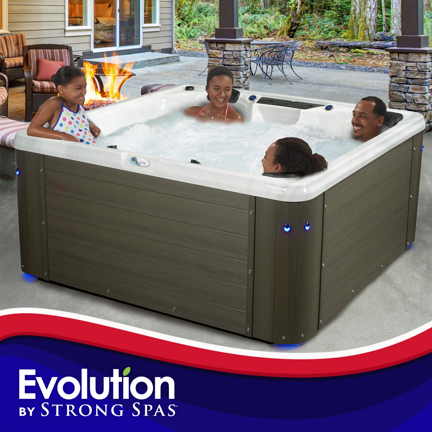 Evolution by Strong Spas Enhance 40-Jet, 6 or 7-Person Acrylic Spa