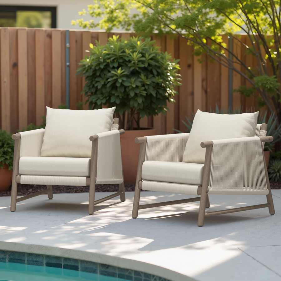 Naomie Acacia Set Of 2 Lounge Chair