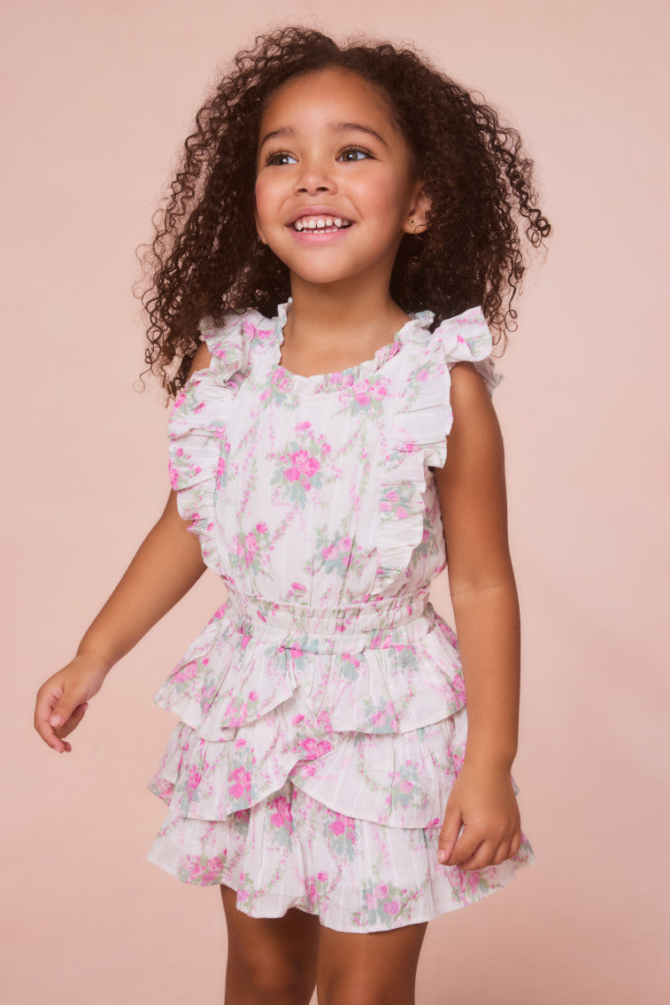 Image of Girls Decker Floral Ruffle Mini Dress