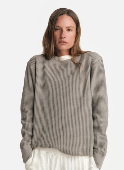 Organic Waffle Crew Top