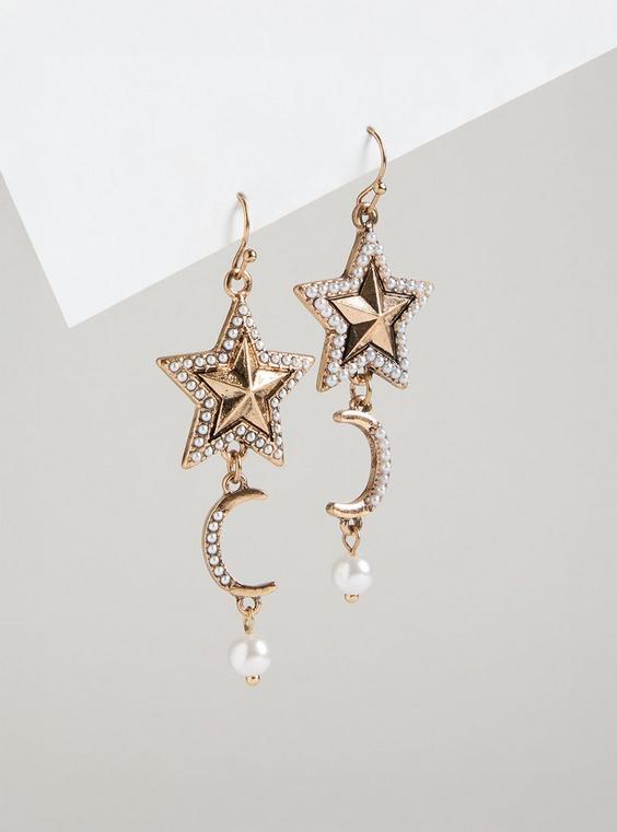 Moon & Star Statement Earring