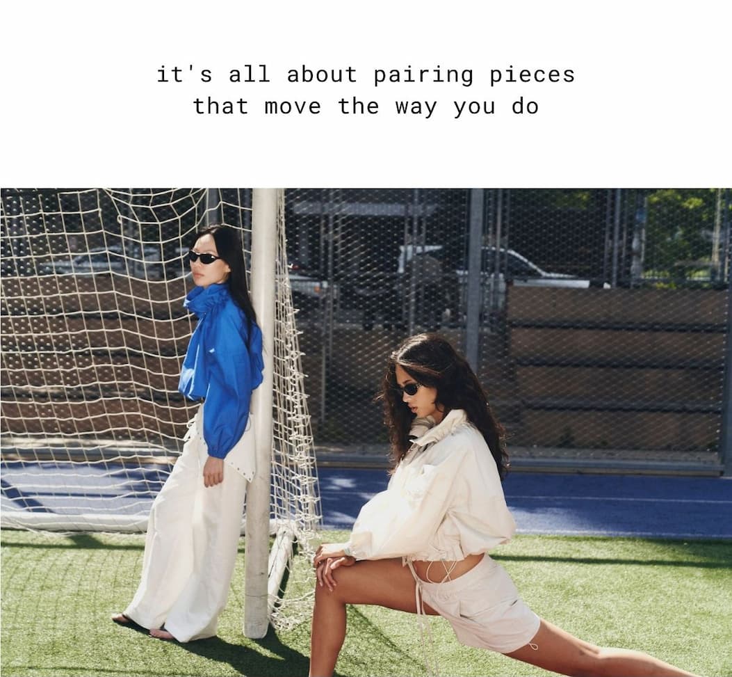 it's all about pairing pieces that move the way you do