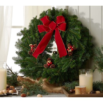 Del. Week 11/24 Fresh Balsam Jingle Bell Wreath by Valerie