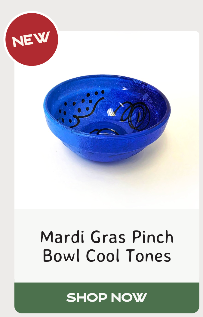 Mardi Gras Pinch Bowl Cool Tones