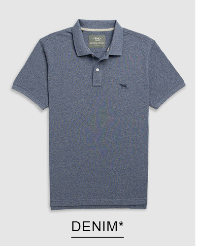 Shop The Gunn Sports Fit Polo, Denim online and instore at Rodd & Gunn