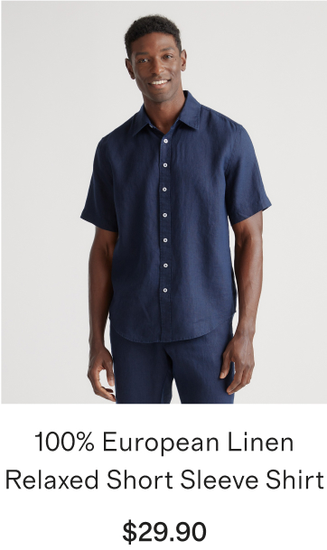 100% European Linen Relaxed Short Sleeve Shirt