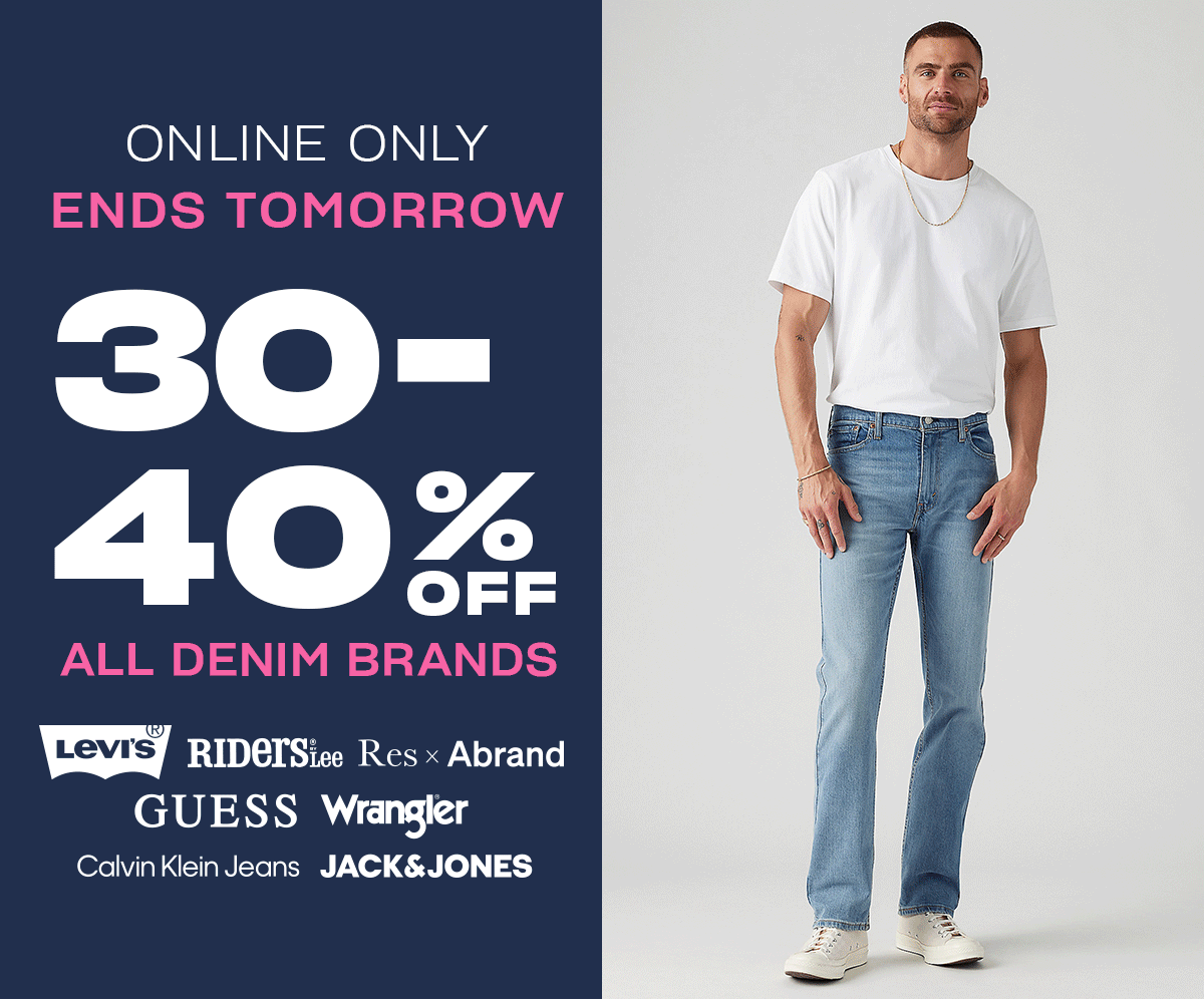 Online only, ends Sunday. 30-40% off