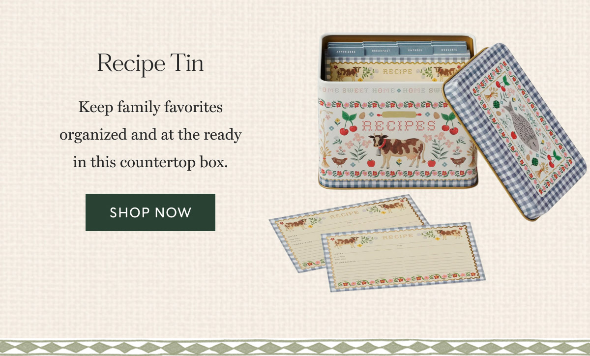 Recipe Tin Keep family favorites organized and at the ready in this countertop box. Shop now